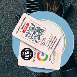 Google Review QR Code Business Card Template Visitenkarte