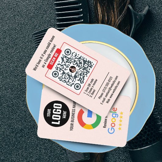 Google Review QR Code Business Card Template Visitenkarte