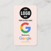 Google Review QR Code Business Card Template Visitenkarte (Vorderseite)