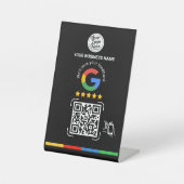 Google Review QR Code Business Name Sockelschild (Vorderseite)