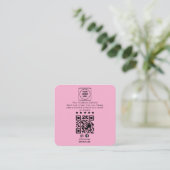 Google Review QR Code Business Note Card Begleitkarte (Stehend Vorderseite)