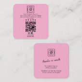 Google Review QR Code Business Note Card Begleitkarte (Vorne/Hinten)