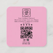Google Review QR Code Business Note Card Begleitkarte (Vorderseite)