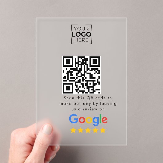 Google Review QR Code Business Review  Acryleinladungen (Insitu (Handheld))