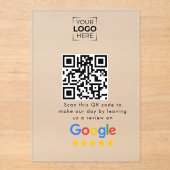 Google Review QR Code Business Review  Acryleinladungen (Vorderseite)