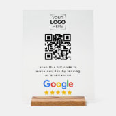 Google Review QR Code Business Review  Acrylschild (Vorderseite)