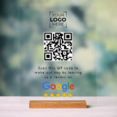 Google Review QR Code Business Review  Acrylschild (Neutral)