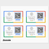 Google Review QR-Code | Business Review Rechteckiger Aufkleber (Blatt)