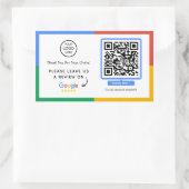 Google Review QR-Code | Business Review Rechteckiger Aufkleber (Tasche)