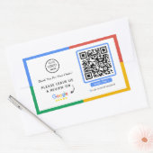 Google Review QR-Code | Business Review Rechteckiger Aufkleber (Umschlag)