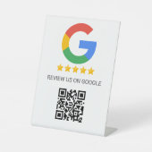 Google Review QR Code Business Sockelschild (Vorderseite)