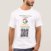 Google Review QR Code Cards,Review Sign T-Shirt (Vorderseite)