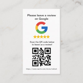 Google Review QR Code Cards,Review Sign Visitenkarte