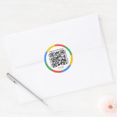 Google Review QR Code Classic Round Sticker (Umschlag)
