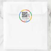 Google Review QR Code Classic Round Sticker (Tasche)