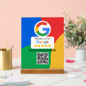 Google Review QR Code Colorful Business Acrylschild (Hochzeit)
