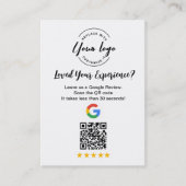 Google Review QR Code Customer Feedback request Visitenkarte (Vorderseite)