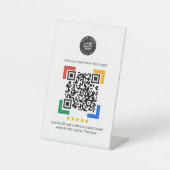 Google Review QR Code Customer Review für Unterneh Sockelschild (Vorderseite)