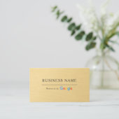 Google Review QR Code Faux Metallic Gold Visitenkarte (Stehend Vorderseite)