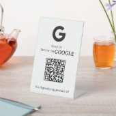 Google Review QR-Code | Feedback für kundenspezifi Sockelschild (In SItu)