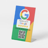 Google Review QR-Code für Unternehmen Sockelschild (Vorderseite)
