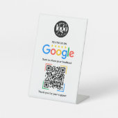 Google Review QR-Code Geschäft personalisiert Sockelschild (Vorderseite)