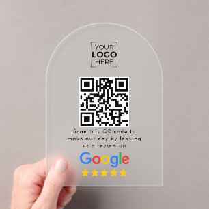 Google Review QR-Code Geschäftsbewertung  Acryleinladungen