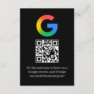 Google Review QR Code Geschäftseinsatzkarte Begleitkarte