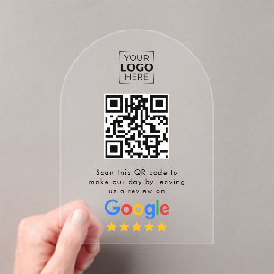 Google Review QR-Code Geschäftskritik Acryleinladungen