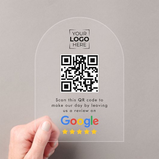 Google Review QR-Code Geschäftskritik Acryleinladungen (Insitu (Handheld))