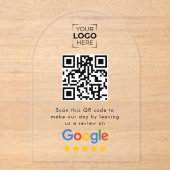 Google Review QR-Code Geschäftskritik Acryleinladungen (Vorderseite)