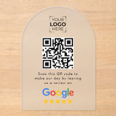 Google Review QR-Code Geschäftskritik  Acryleinladungen (Vorderseite)