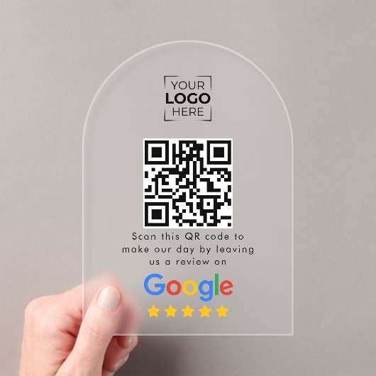 Google Review QR-Code Geschäftskritik Acryleinladungen (Insitu (Handheld))