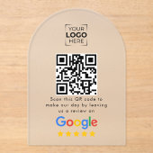 Google Review QR-Code Geschäftskritik Acryleinladungen (Vorderseite)