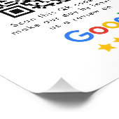 Google Review QR Code Geschäftskritik Fotodruck (Ecke)