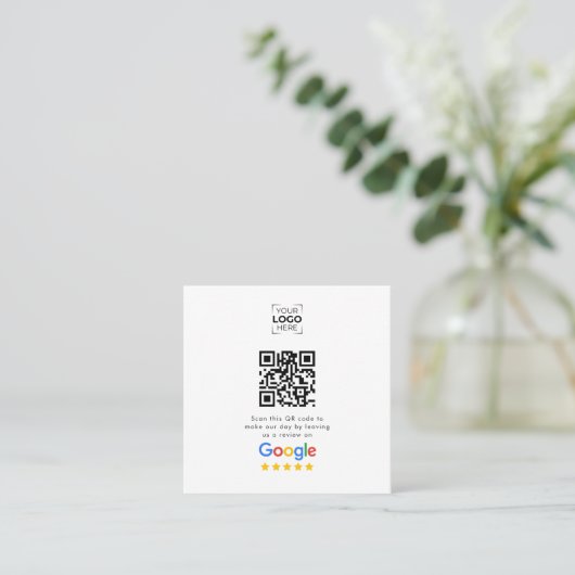 Google Review QR-Code Geschäftskritik Rabattkarte (Stehend Vorderseite)
