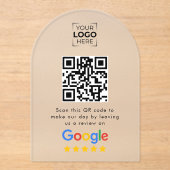 Google Review QR-Code Geschäftskundenbewertung  Acryleinladungen (Vorderseite)