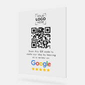 Google Review QR-Code Geschäftskundenbewertung  Acrylschild (Winkel)