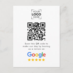 Google Review QR Code Geschäftskundenbewertung Feiertagspostkarte