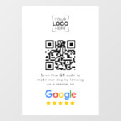 Google Review QR Code Geschäftskundenbewertung  Fensteraufkleber (Blatt)