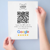 Google Review QR-Code Geschäftskundenbewertung Flyer (Hand)