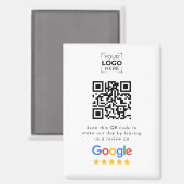 Google Review QR Code Geschäftskundenbewertung Magnet (Vorderseite/Rückseite)