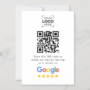 Google Review QR Code Geschäftskundenbewertung  Magneteinladung