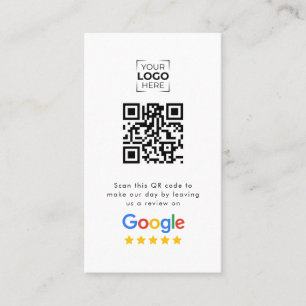 Google Review QR Code Geschäftskundenbewertung Visitenkarte