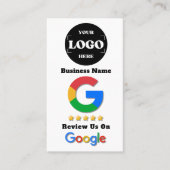 Google Review QR Code Gestochen, um Google Ratings Visitenkarte (Vorderseite)