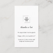 Google Review QR-Code Kundenfeedback-Stil Visitenkarte (Rückseite)