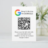 Google Review QR Code Kundensteckerkarte Begleitkarte (Stehend Vorderseite)