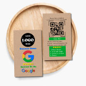 Google Review QR Code Link Kraft Rustikal Visitenkarte