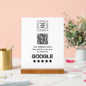 Google Review QR Code | Moderne Geschäftsauslage Acrylschild (Hochzeit)