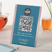 Google Review QR Code Pedestal Sign for Business Sockelschild (In Situ)